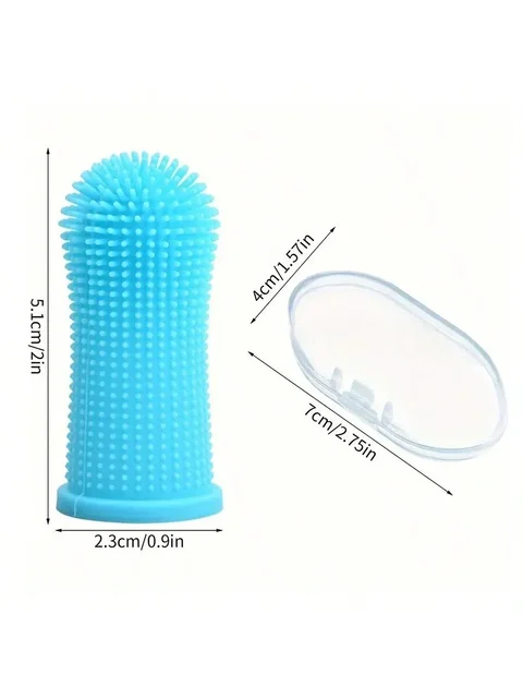 Pet Finger Toothbrush Cleaning Products for Cats and DogsOral Cleaning ToothbrushesSilicone Bristles 2