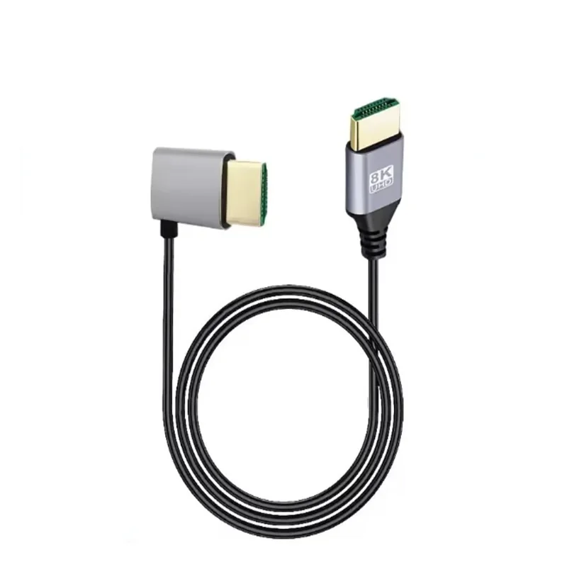 Ultra High-Speed 8K HDMI Cable with 90-Degree Design, 48Gbps, HDR, eARC, ARC, HDCP