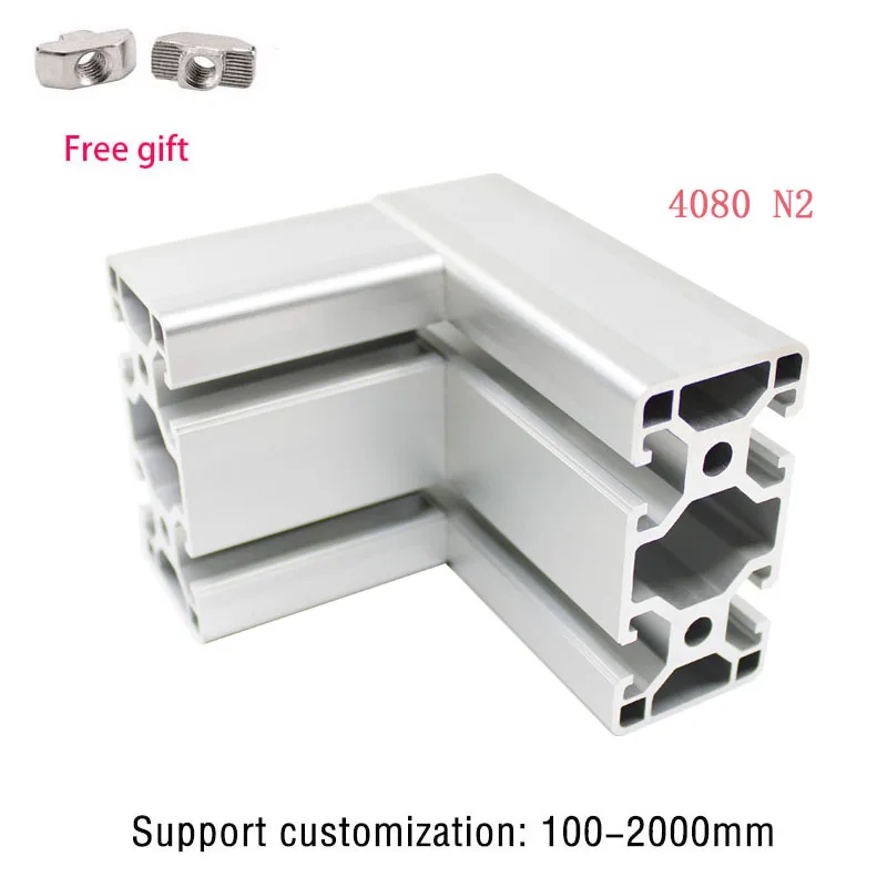 1Pc Cnc Profilo In Alluminio 4080 Profilo In Alluminio Extrusion100-1200 Parti Della Stampante 3D Standard Ue Guida Filo Anodo Profilo In Alluminio