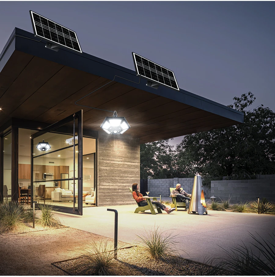 Solar Pendant Lights Outdoor Indoor with Remote 180LED Solar Shed Light Motion Sensor 5 Lighting Modes for Garage Patio Barn