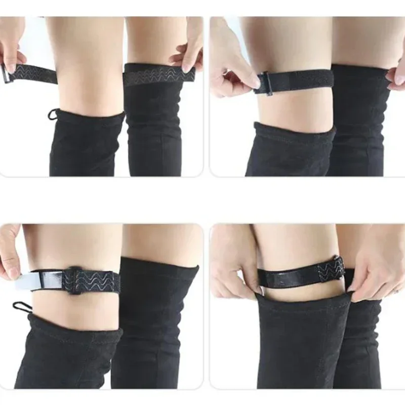 Shoelaces Woman Adjustable Adhesive Tape Shoelaces Boots Anti-slip Belt Strap Elastic Shoe Laces Lock Holding Loose Boot Belt Accessoires