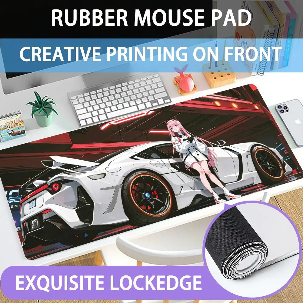 

Mouse Pad Large rubber mouse pad with lock edge computer gamer HD Endless girl luxury car printing desk pad keyboard pad