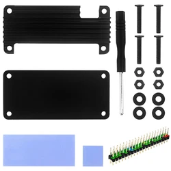 Sleek Aluminum Alloy Case with Passive Cooling and Pin Header - Black Enclosure (Colorful Pin)