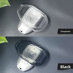 Sleek Transparent Black Key Cover for Car Keys - Protective and Stylish Accessory for Men and Women (Transparent black)