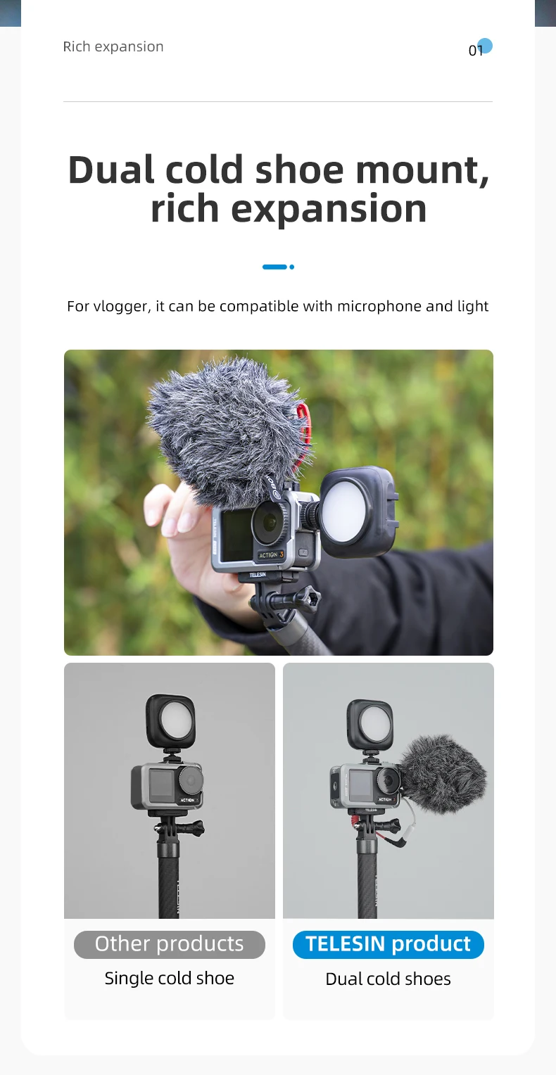 Aluminium Alloy Frame Protective Case For OSMO Action 3 4 Shoot Vertically Prot