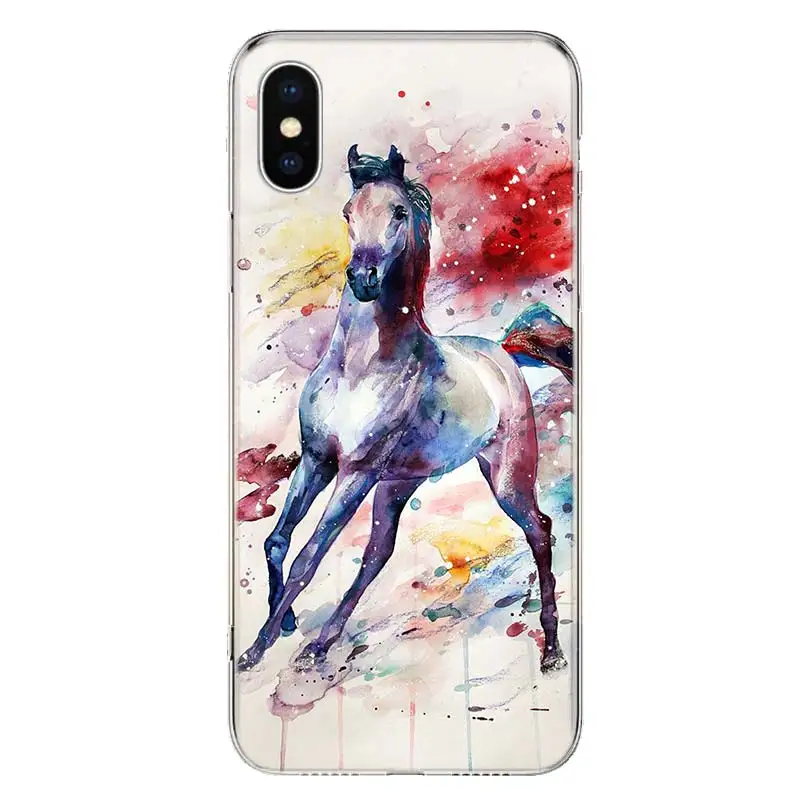 Horse Playing Art Painting Custom Phone Case Cover For iPhone Samsung  Google etc