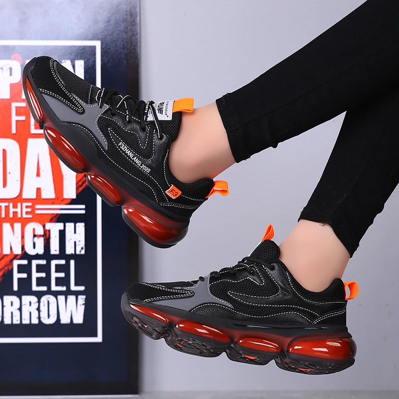 RUNSUN DAILY Men's Sneaker Fashion Walking Shoes Breathable Air Cushion Platform Tennis Shoes for Men