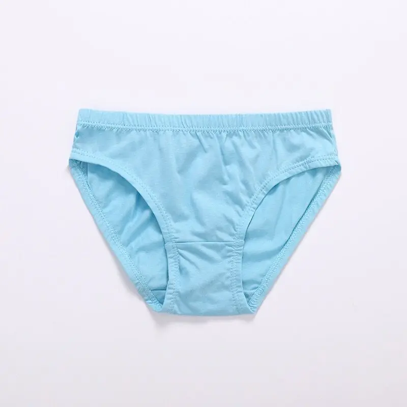 12Pc/Lot Cotton Solid Color Children's Underwear Briefs Boys Panties Suit 1-12Years