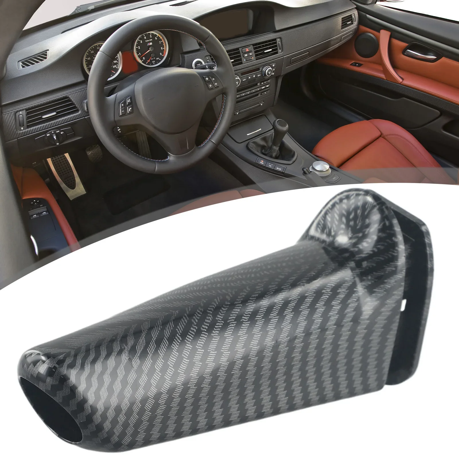 Car Brake Handle For BMW E46 E90 E92 F30 F32 F80 Handbrake Cover Handle Cover Water Transfer Printing ABS Car Handbrake Parts