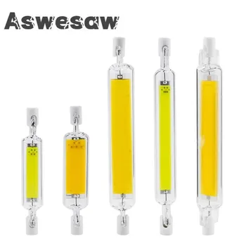 Aswesaw LED R7S COB 튜브 전구, 할로겐 램프, J78, J118, Lamparda 다이오드 스포트라이트 교체, 78mm, 118mm, 189mm, AC110V, 220V, 230V, 240V