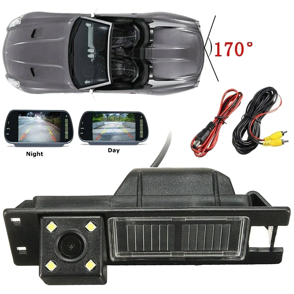 자동차 HD 4LED 후면보기 백업 카메라, Opel Astra H J Corsa Meriva Zafira Insignia FIAT Buick Regal 용 리버스 카메라