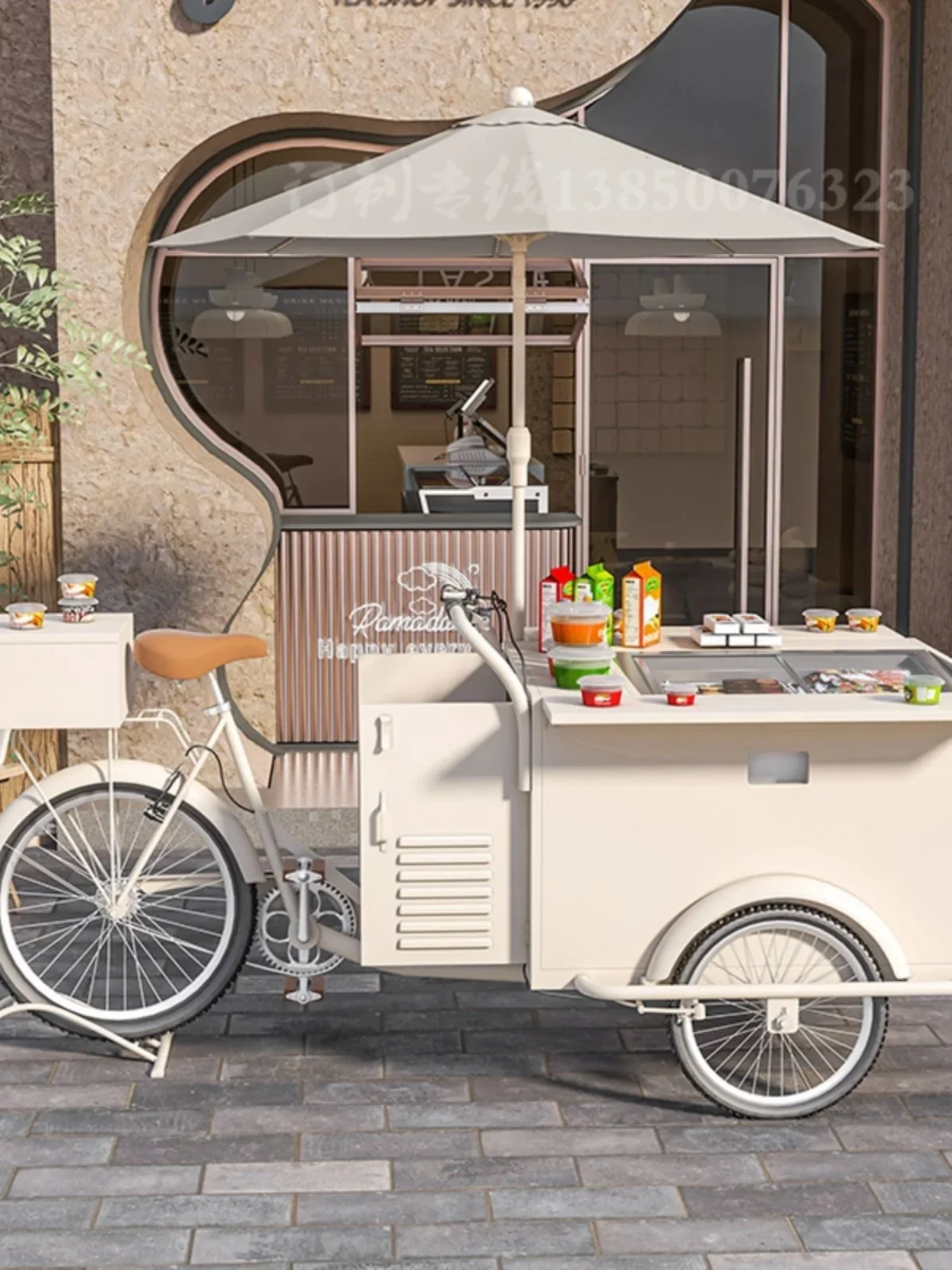 Internet celebrity food truck milk tea coffee truck ice cream stall equipment snowflake cheese machine commercial multi-fu
