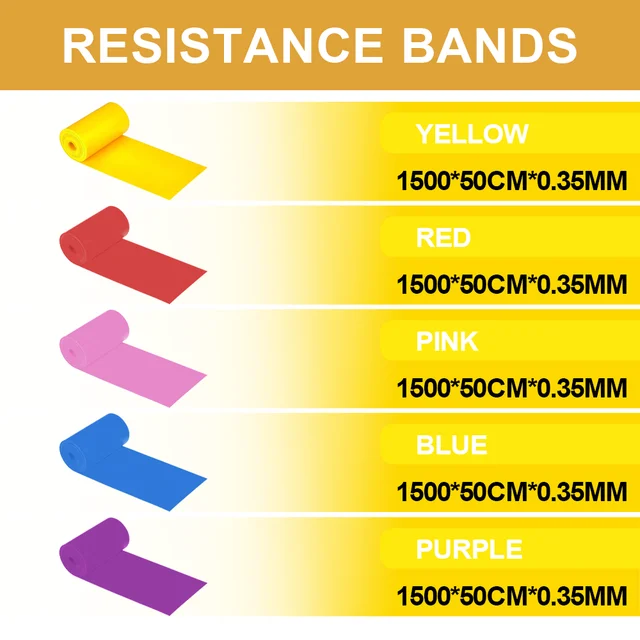 Resistance Bands for Working Out,Free Elastic and Exercise Bands Set for Suitable for Rehab, Yoga, Pilates, Gym, Home Exercise 2