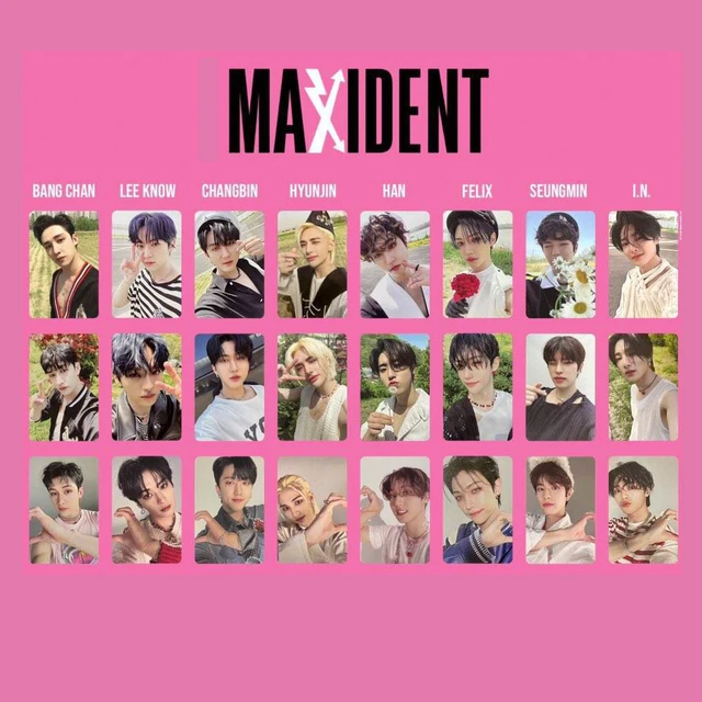 8pcs/set Stray Kids Photocard Kpop Maxident Album Lomo Card Double 