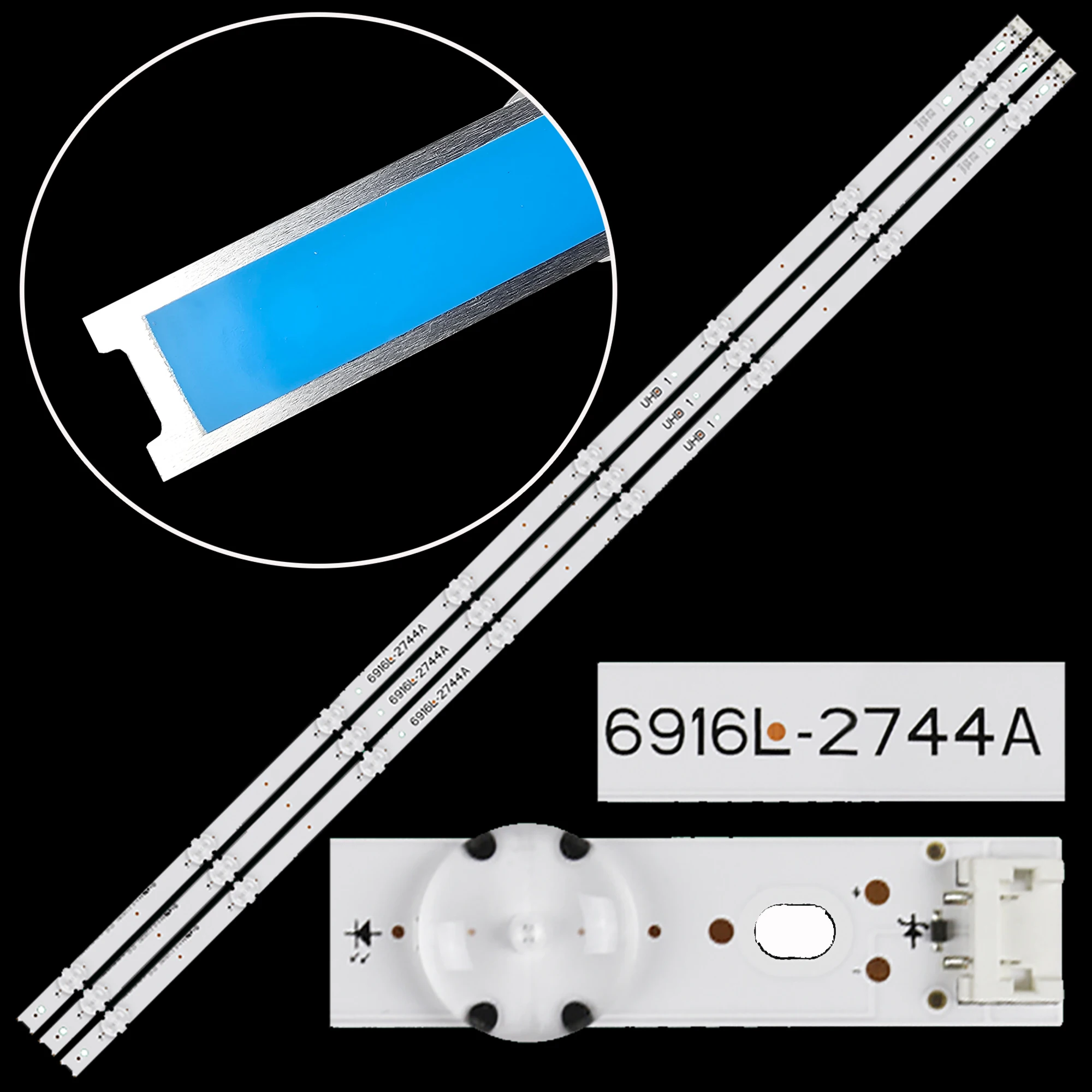 LED Backlight LED Backlight strip For 6916L-2744A 43UH620V 43UH610T 43UH630V 43UH603V 43'' V16.5 ART3 2744 REV0.1 UHD 1 LC430DGE (FJ) (M2)