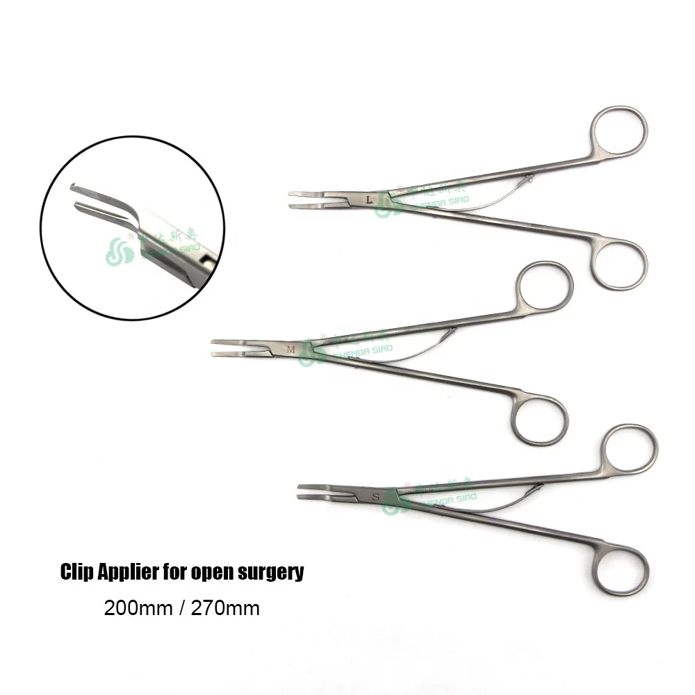 

Laparoscopic Clip Applier for open surgery flat groove