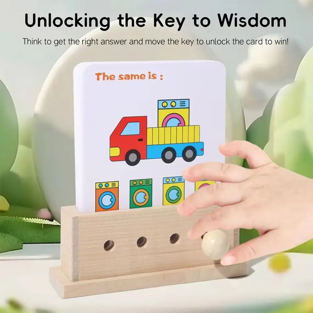 Montessori English Logic Key Puzzle Game Matching Game 3D Logic Key Thinking Training Early Educational Intelligence