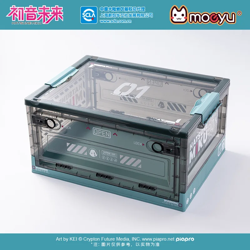 

New Anime Hatsune Miku Figure Model Camping Supply Box Shoe Rack Folding home multi-layer storage box Cosplay props Gifts