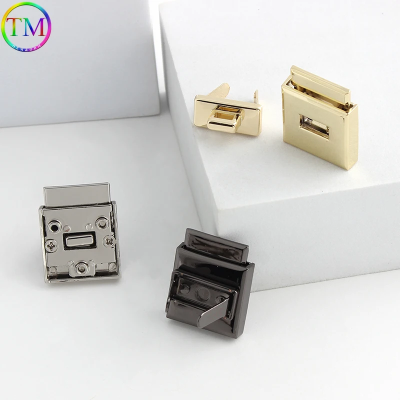 Metal Concealed Push-Button Lock For DIY Replacement Leather Bag Handbags Insert Lock Press Turn Twist Lock Hardware Accessories