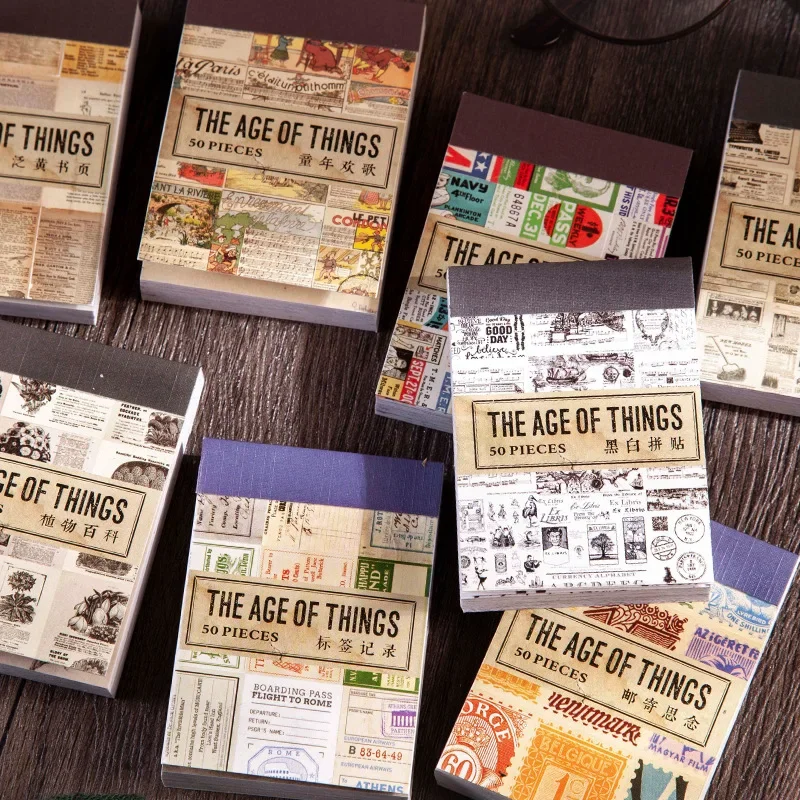 Vintage Plant Stickers Junk Journal Retro Newspaper Stamp Ticket Stickers Label 50pcs/lot DIY Diary Album Scrapbooking Material decorative stickers self adhesive stickers stationery stickers paper stickers adhesive stickers decorative labels stickers animal stickers handbook stickers packaging stickers diy scrapbooking accessories