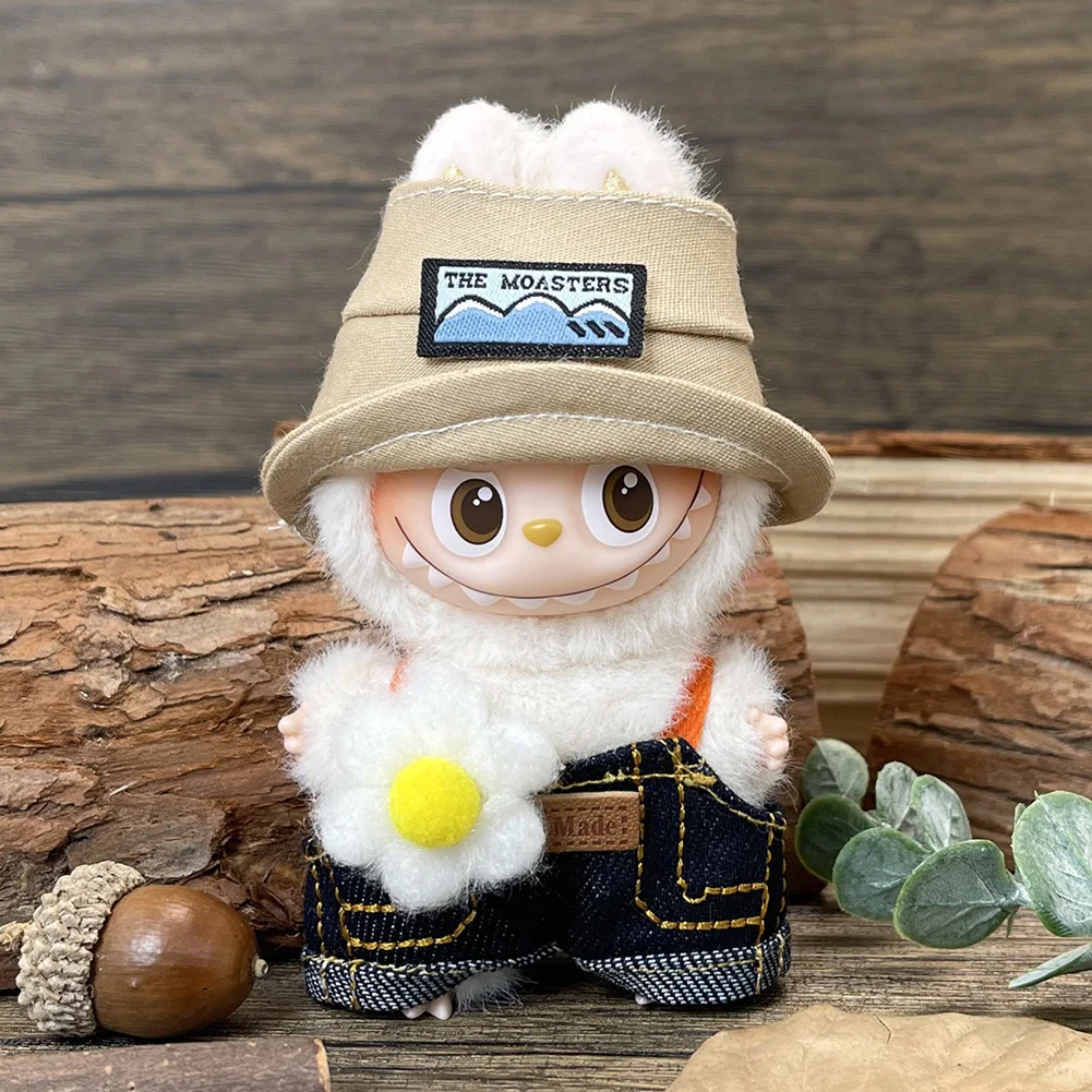 For 17cm/10.5cm Labubu 4.0/3.0 Accessories Doll Clothes Heartbeat Long Eared Furry Rabbit Costume Cartoon Dress Up Labubu Outfit 1