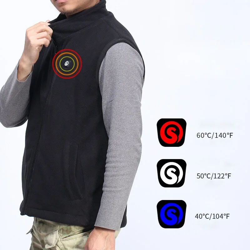 21 Areas Heated Vest Men Jacket Heated Winter Womens Electric Usb Heater Jacket Man Thermal Body Warmer Coat Vest 6XL