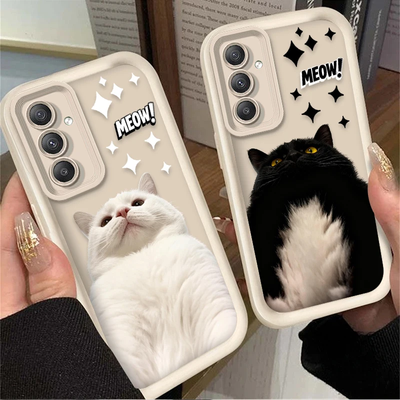 Adorable Black Cat Phone Case - Charming Feline Design Back Cover