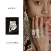 Lunastar Women  Adjustable  Rings Hmong Miao Nationality Ethnic Style Handmade Adjustable Jewelry Necklace Earrings Rings 1