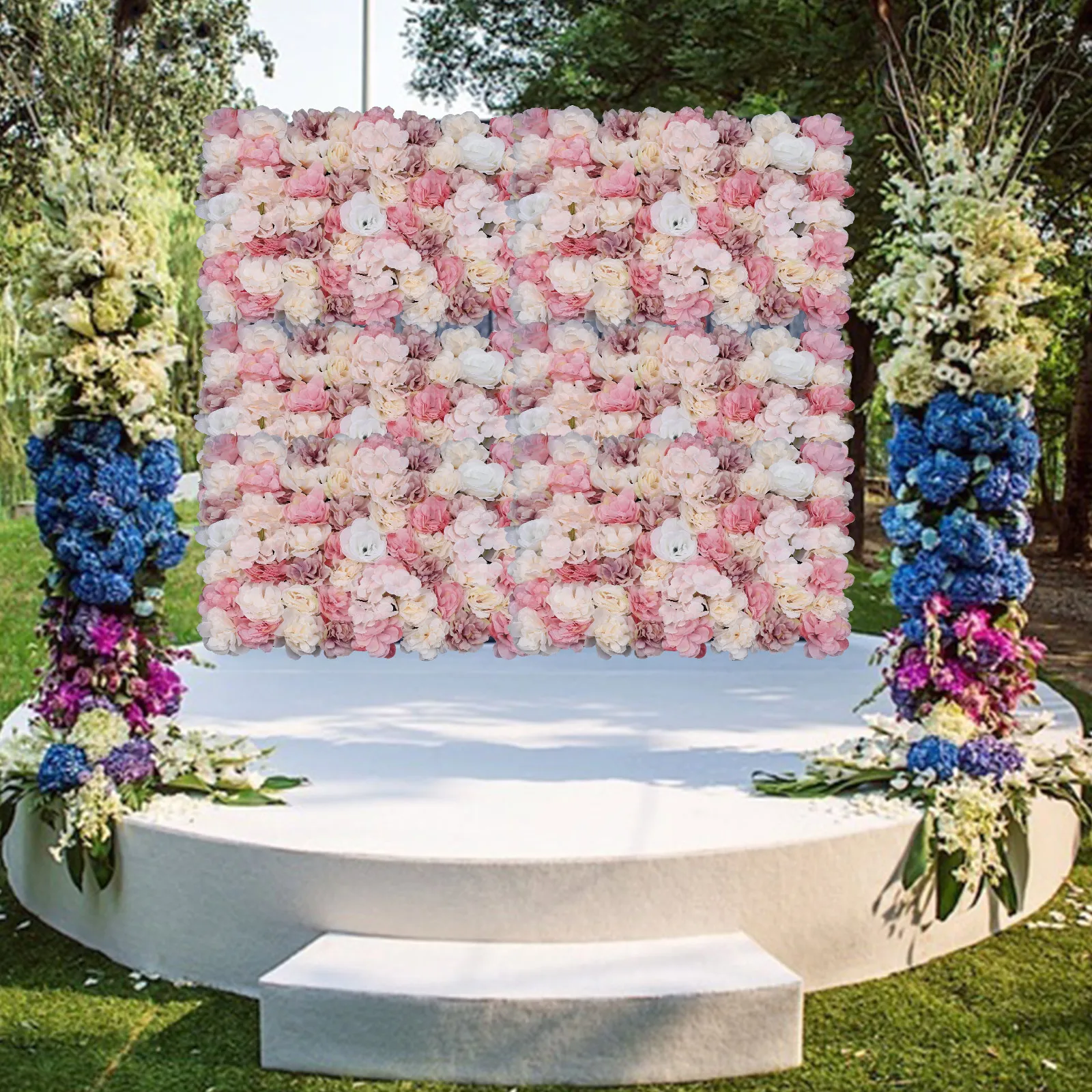GIUSOBG Kunsthortensia bloemen, 12 stuks zijden bloemen, kunstmatige hortensia's met stelen, voor bruiloftsboeketten, huis, tuin, kantoor (wit