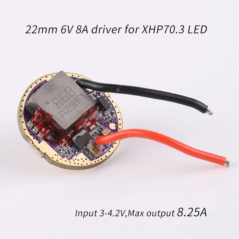 22mm 6V 8A Driver for XHP70.3 LED