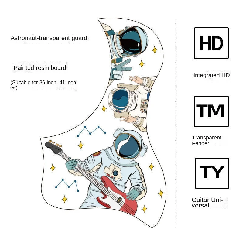

1Pc Guitar Transparent Pickguard Cartoon Personality Creative Guitar Pickguard Strum String Protection Panel Guitar Decoration