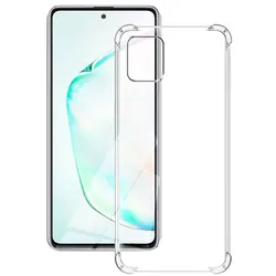 Crystal Clear Shockproof Bumper Case - Soft Silicone Protective Cover for ForSamsungNote10Lite (Shockproof Case)