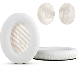 Leather Foam Replacement Ear Pads Cushions (White)