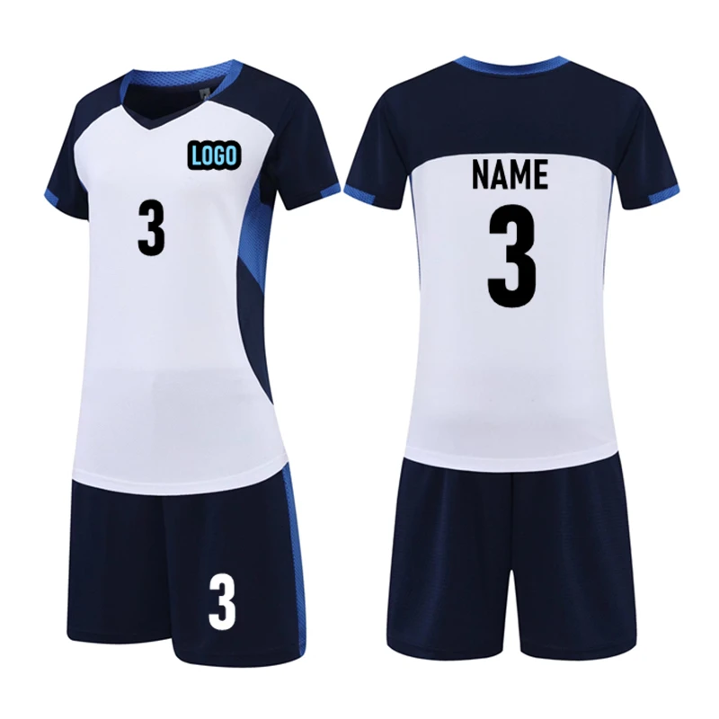 Women Volleyball Set Short Sleeves Volleyball Shirt Pocket Shorts Female Training Jersey Fitness Running Sports Suit
