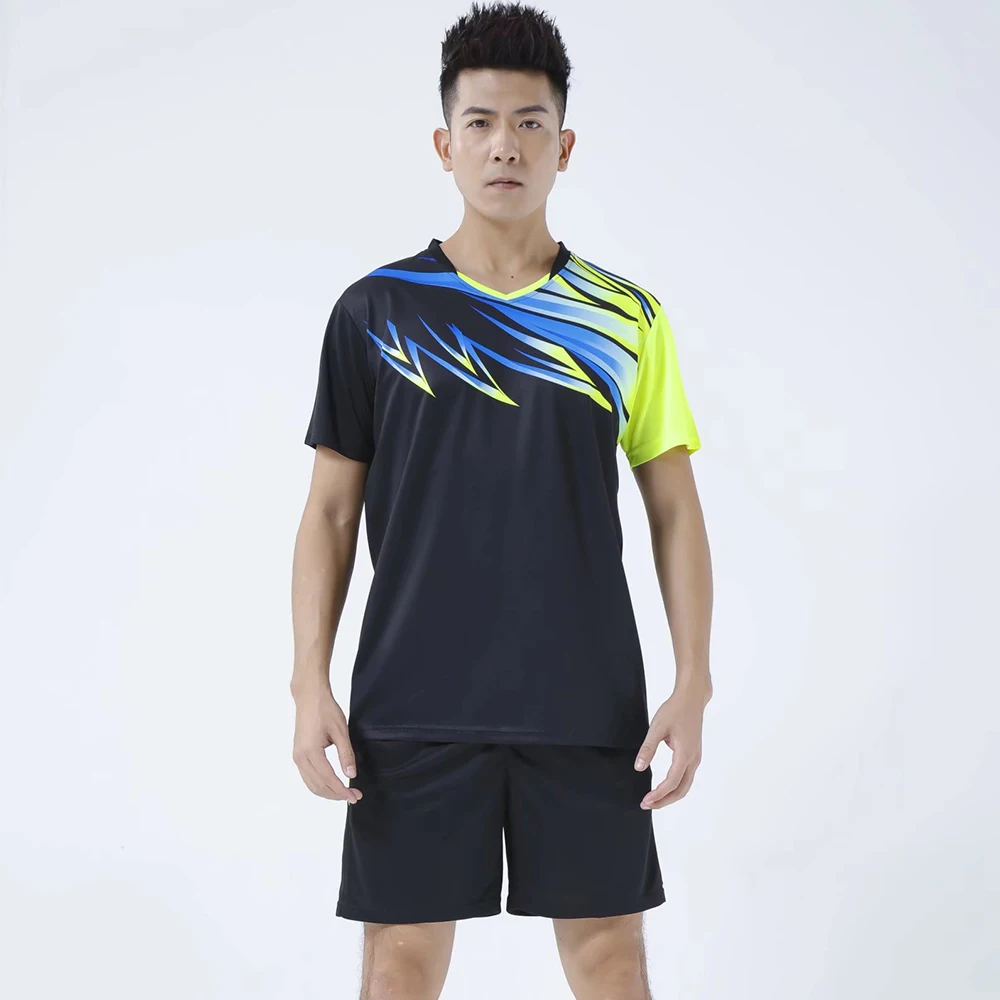 Men Volleyball Uniform Clothes Sets Summer Quick Dry Man 2 Piece Badminton Tennis Ping Pong Jersey Workout Suit