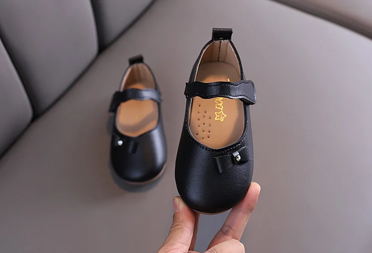 comfortable sandals child Girls Shoes Basic Mary Janes Kids Shoes Flats Basic Baby Toddlers Anti-Slippery Casual Shoes For Child Leather Shoes Black Lady Sandal for girl