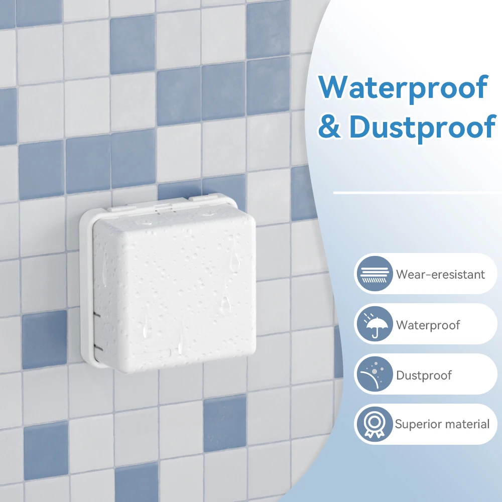SAFELON 1 PC UK Socket Cover Box for Baby Safety, Childproof Electrical Outlet & Plug Cover Box with Waterproof Splashes