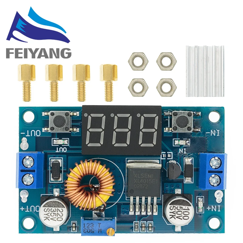 XL4015 5A High Power 75W DC-DC Einstellbares Step-Down-Modul + LED /2 In 1 /5A Lithium-Ladegerät LED-Treiber Voltmeter Amperemeter – Detail 1