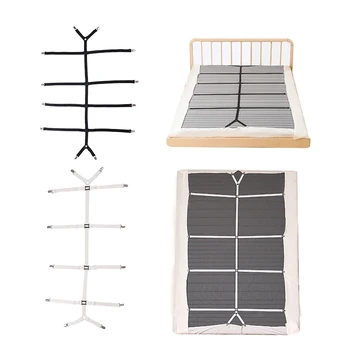 12 Clips Elastic Bed Sheet Grippers Belt Fastener Non-Slip Strap Mattress Clip Fasteners Cover Blankets Grippers Organize Gadget