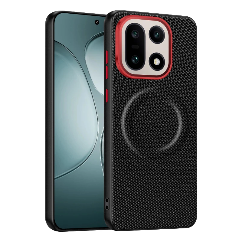 Luxury Magnetic Soft TPU & Nylon Woven Leather Anti-Fingerprint Phone Case