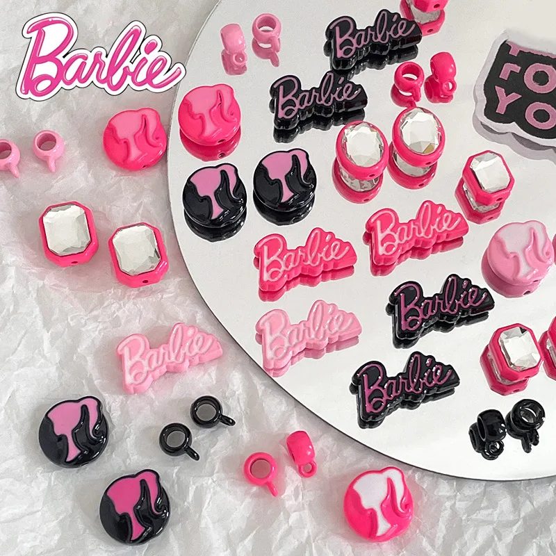 

5 Pack Miniso Barbie Accessories Kawaii Manicure Exquisite Nail Decorate Diy Bracelet Jewelry Hairpin Necklace Headgear Gift