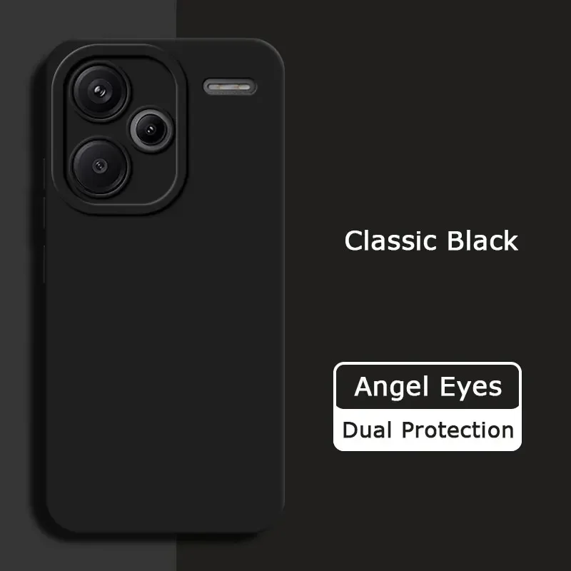 Luxury Angel Eyes Square Liquid Silicone Case - Premium Soft Cover