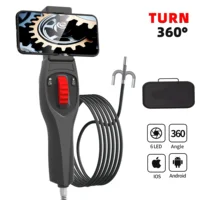 Two-Way 360° Articulating Borescope 1080P Endoscope Camera with Light 3.9mm Waterproof Probe Camera For Android/iOS Phone 1