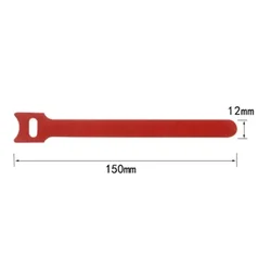 Adhesive Velcro Tape: Releasable Nylon Strap for DIY Projects and Craft Organization (Red)