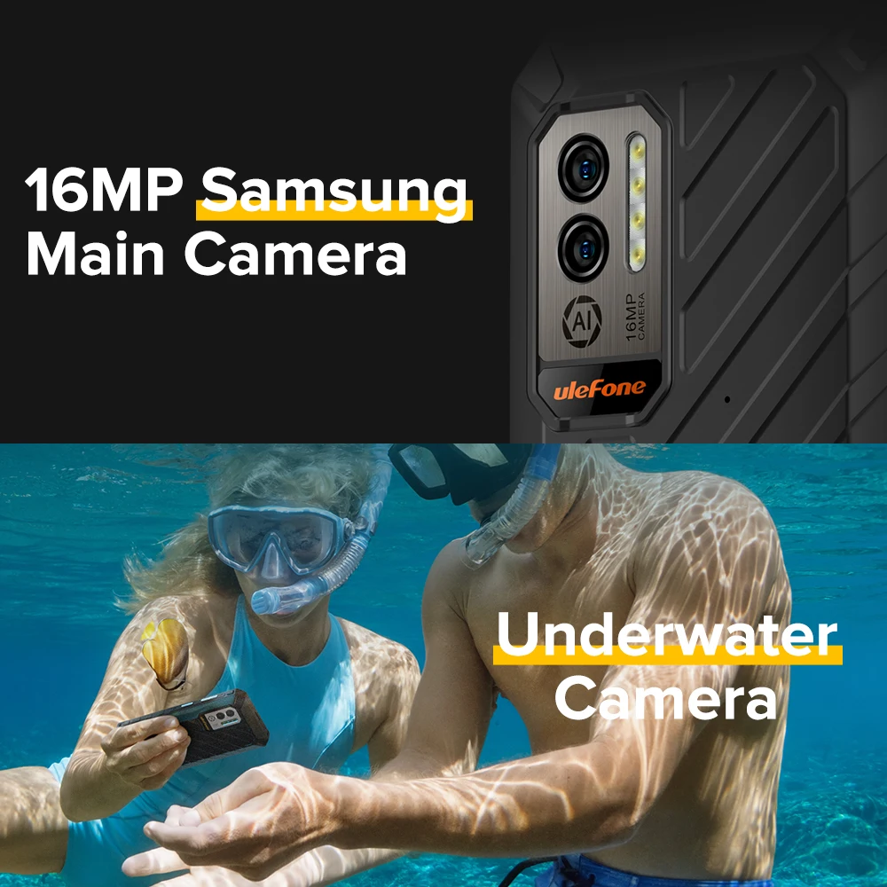 Ulefone Power Armor X11 Pro IP68 Rugged Phone 4G RAM 64G ROM Helio G25 Smartphone Android 12 16MP Camera Mobile Phone 8150 MAh