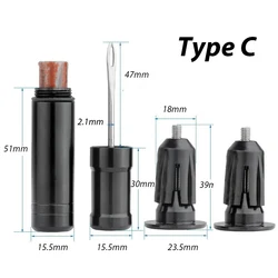 Tubeless Bike Tire Repair Tool Kit (Tool C)