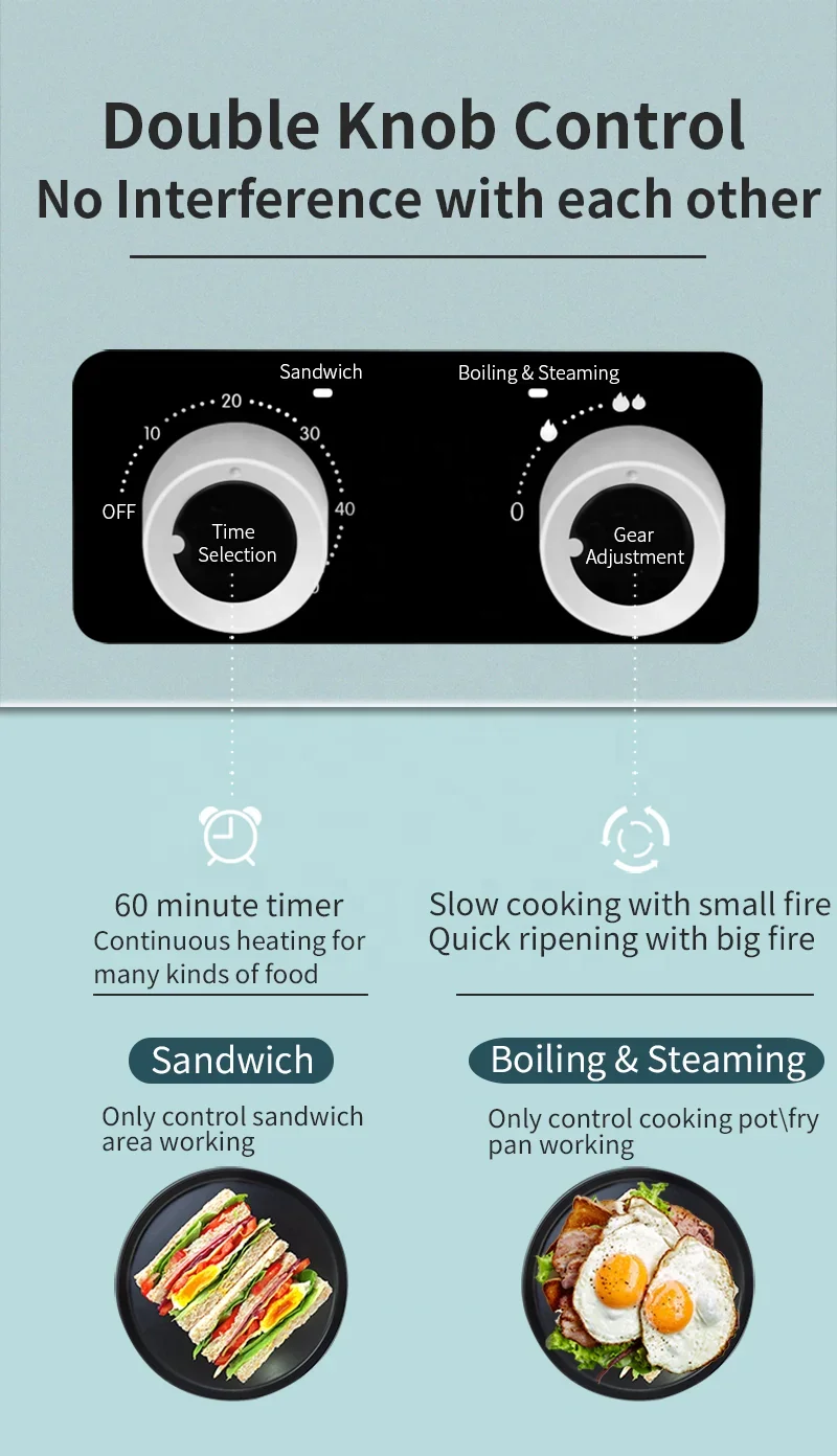 Sandwich Machine Breakfast Machine Multifunctional 4-in-1 Press Toaster Household Small Lazy Light Food Machine Automatic 6