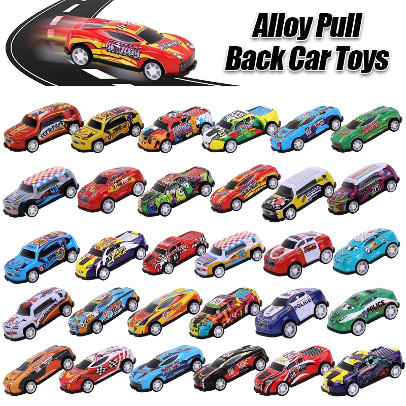 10/20Pcs Alloy Pull Back Car Kids Birthday Party Favors Goodie Pinata Fillers Mini Racing Vehicles Toy Boy Girl Christmas Gift