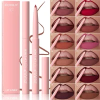 Tapered Nib Lip Liner Pencil Matte Red Brown Plumping Lip Stain Lasting Waterproof Fine Lipstick Slim Lip Outline Contour Makeup 2