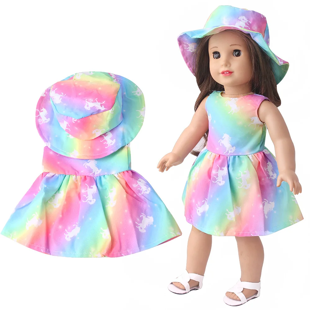 

Doll Baby Clothes Accessories New Arrivals Unicorn Dress Hat Fit 18 Inch &43CM NewBorn Baby Doll OG Girl Doll Russia DIY Gift